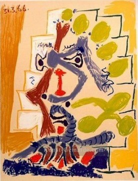 Visage 1966 kubistisch Ölgemälde
